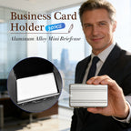 Mini anti-theft document case/business card holder in aluminum alloy