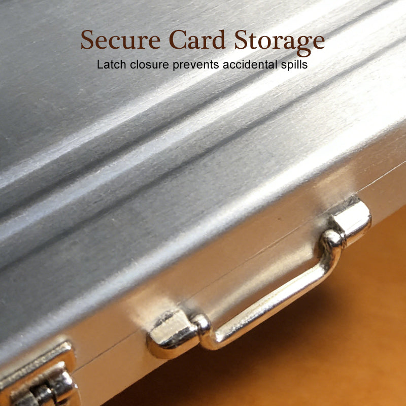 Mini anti-theft document case/business card holder in aluminum alloy