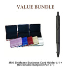 Mini anti-theft document case/business card holder in aluminum alloy