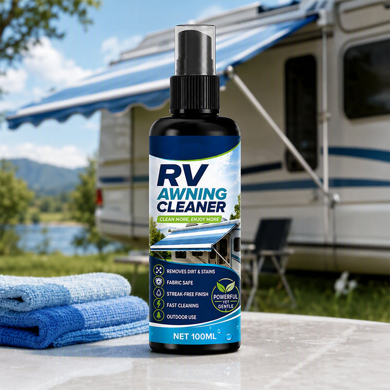 Powerful awning cleaning spray for motorhome