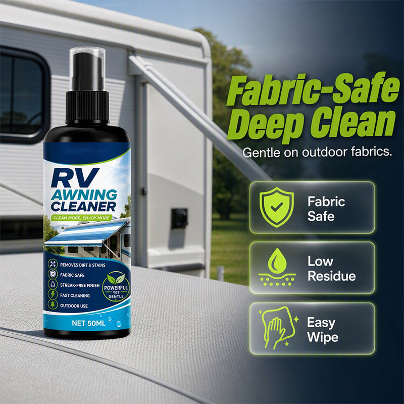 Powerful awning cleaning spray for motorhome